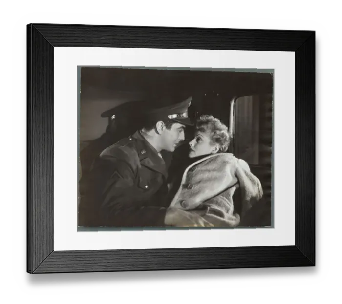 Framed Print : Actress Lucille Ball With Victor Mature During Intimate Scene Framed Print : Actress Lucille Ball With Victor Mature During Intimate Scene