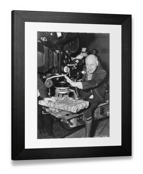 Framed Print : Cecil B. DeMille Working Behind Camera Framed Print : Cecil B. DeMille Working Behind Camera