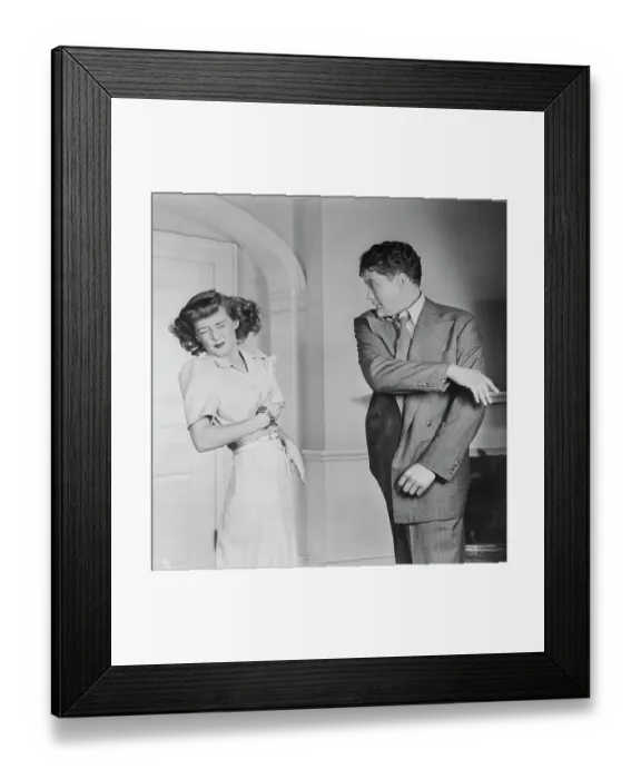 Framed Print : Dennis Morgan Slapping Bette Davis