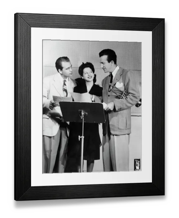 Framed Print : Harry James with Johnny Mcafee and Helen Forrest Framed Print : Harry James with Johnny Mcafee and Helen Forrest