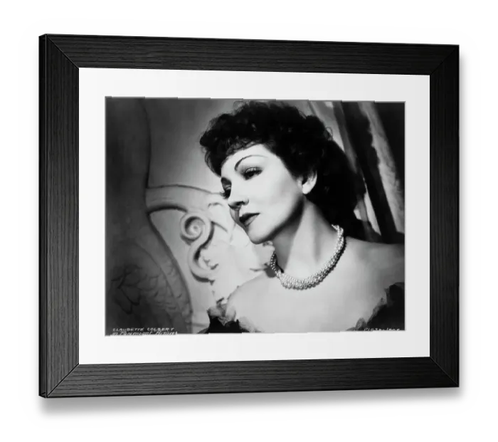 Framed Print : Actress Claudette Colbert