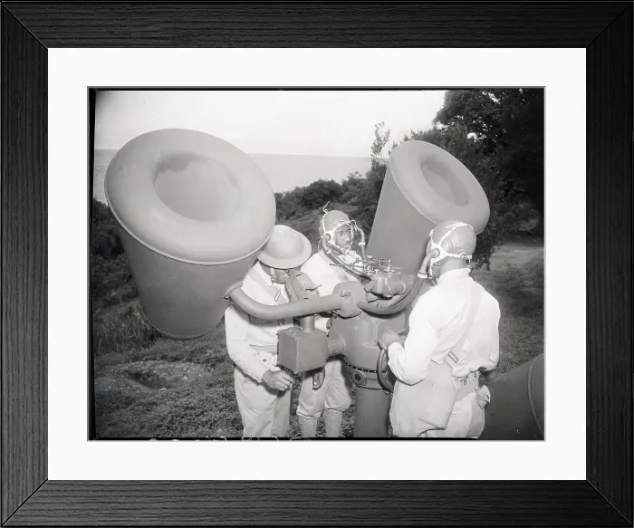Framed Print : Soldiers Use Listening Device Framed Print : Soldiers Use Listening Device