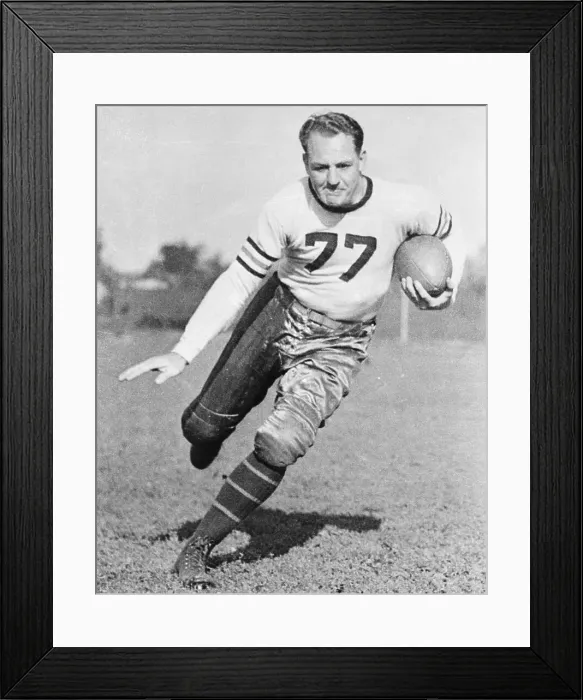 Framed Print : Football Player Red Grange Running with Football Framed Print : Football Player Red Grange Running with Football