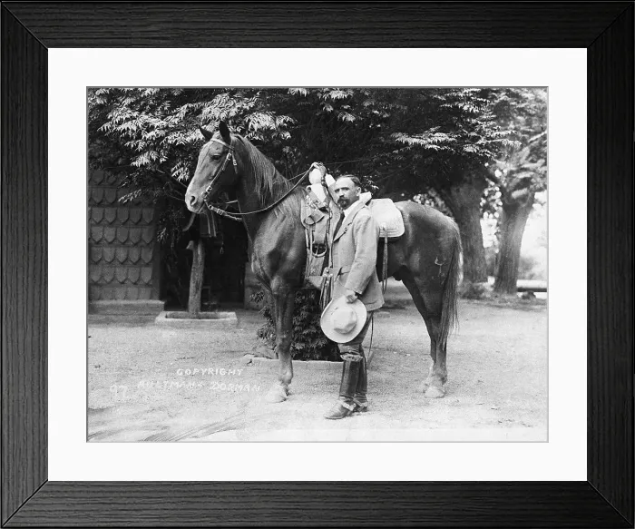 Framed Print : Francisco Madero Posing with Horse Framed Print : Francisco Madero Posing with Horse