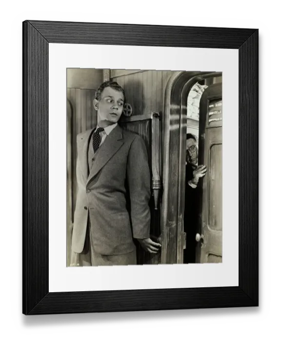 Framed Print : Joseph Cotten in Movie Scene at Door Framed Print : Joseph Cotten in Movie Scene at Door