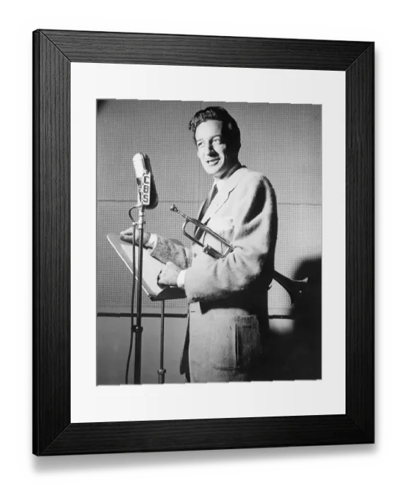 Framed Print : Harry James At Microphone With Trumpet Framed Print : Harry James At Microphone With Trumpet