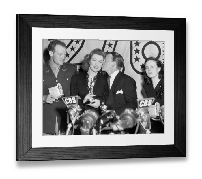 Framed Print : Oscar Winners with Their Trophies Framed Print : Oscar Winners with Their Trophies