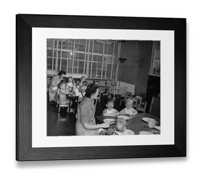 Framed Print : Wartime Effort Students and Teachers in Classroom Framed Print : Wartime Effort Students and Teachers in Classroom