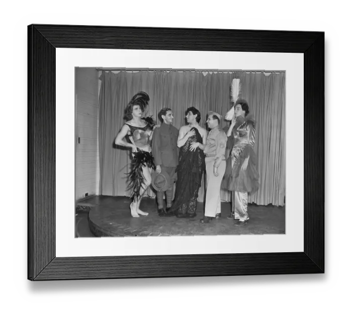 Framed Print : Performers in This Is The Army Sanding on Stage
