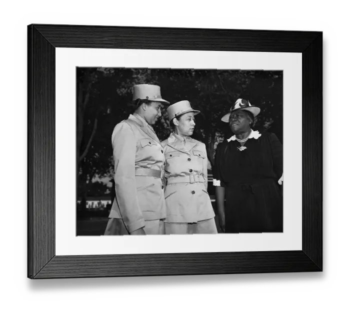 Framed Print : Mary McLeod Bethune Talking with Army Women