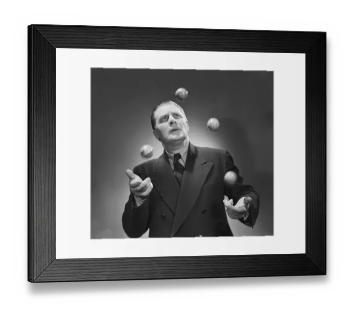 Framed Print : Man Juggling Four Balls Framed Print : Man Juggling Four Balls
