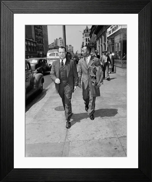 Framed Print : Elijah Mohammed And A Federal Marshall Framed Print : Elijah Mohammed And A Federal Marshall