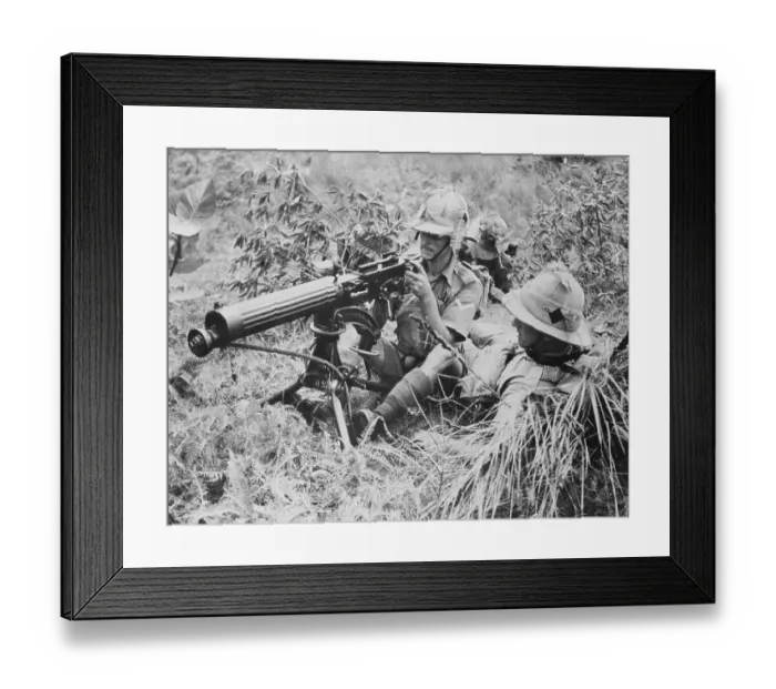 Framed Print : British Troops in Futile Bid to Stop Japanese at Singapore Framed Print : British Troops in Futile Bid to Stop Japanese at Singapore