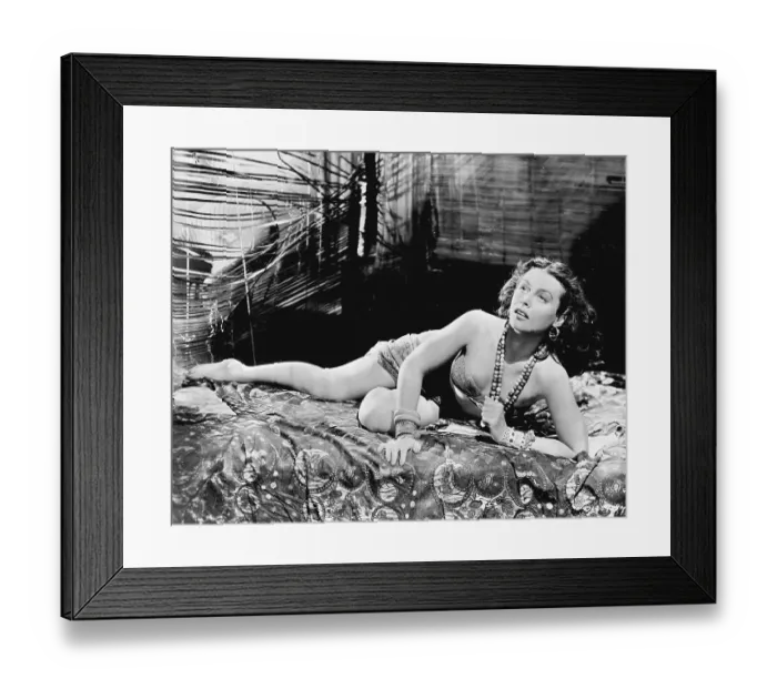 Framed Print : Hedy Lamarr in White Cargo Framed Print : Hedy Lamarr in White Cargo