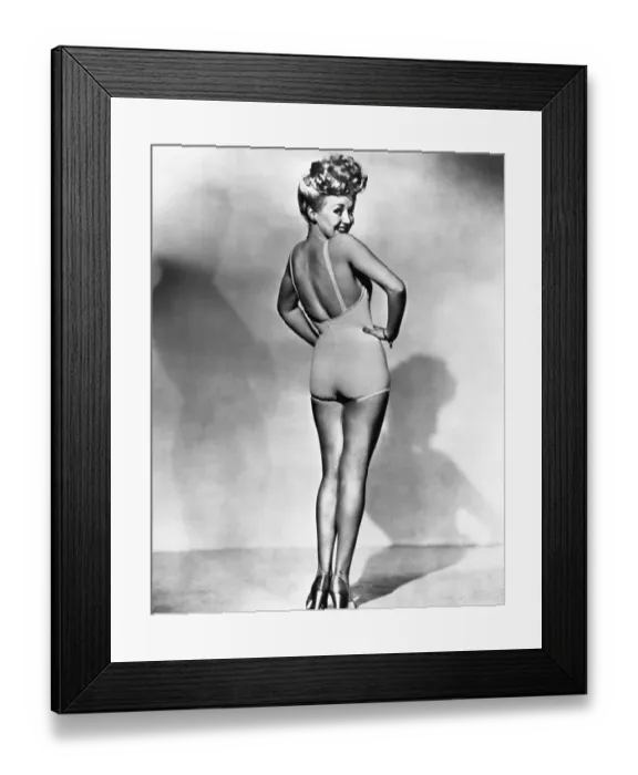 Framed Print : Betty Grable Bathing Suit Pinup, ca. 1942 Framed Print : Betty Grable Bathing Suit Pinup, ca. 1942