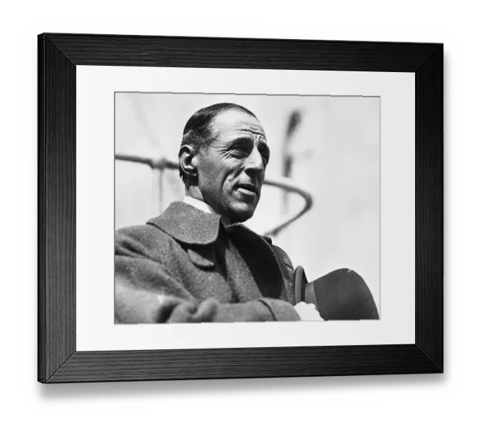 Framed Print : D.W. Griffith On Board Ship;Headshoulder Framed Print : D.W. Griffith On Board Ship;Headshoulder