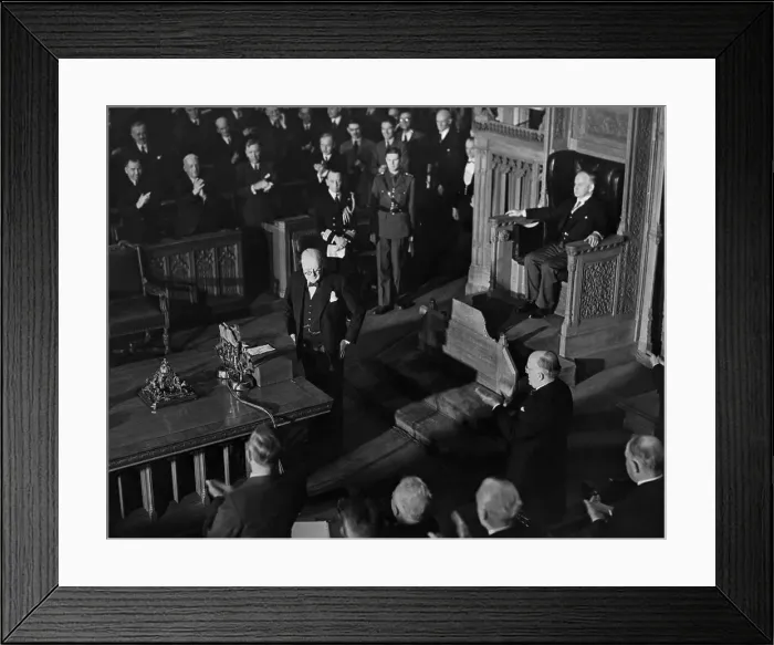 Framed Print : Winston Churchill Addressing Joint Session Framed Print : Winston Churchill Addressing Joint Session