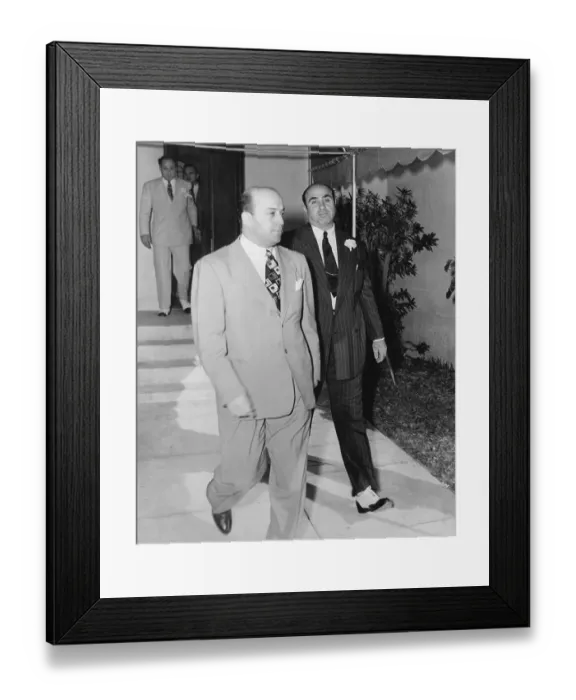 Framed Print : Al Capone and Escort Exiting Cathedral Framed Print : Al Capone and Escort Exiting Cathedral