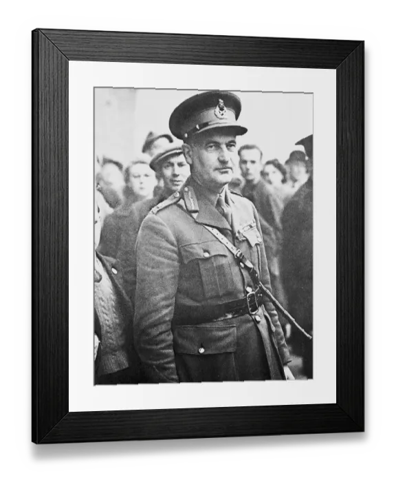 Framed Print : Portrait of Henry Pownall Wearing Uniform Framed Print : Portrait of Henry Pownall Wearing Uniform