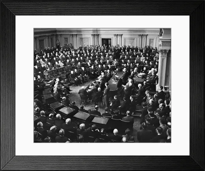 Framed Print : Winston Churchill Addressing Congress Framed Print : Winston Churchill Addressing Congress