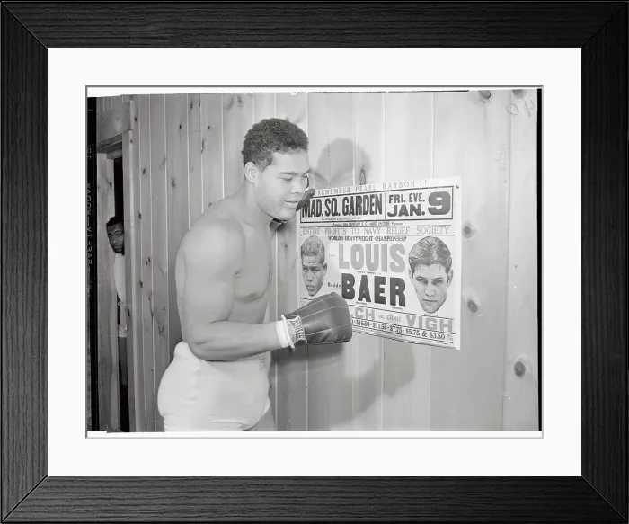 Framed Print : Joe Louis Standing by Poster Framed Print : Joe Louis Standing by Poster