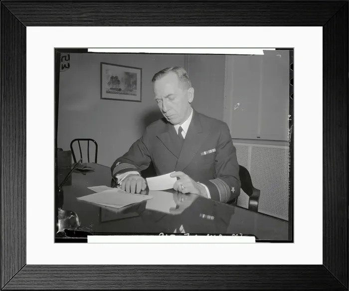 Framed Print : Admiral Royal Ingersoll Sitting at Desk Framed Print : Admiral Royal Ingersoll Sitting at Desk