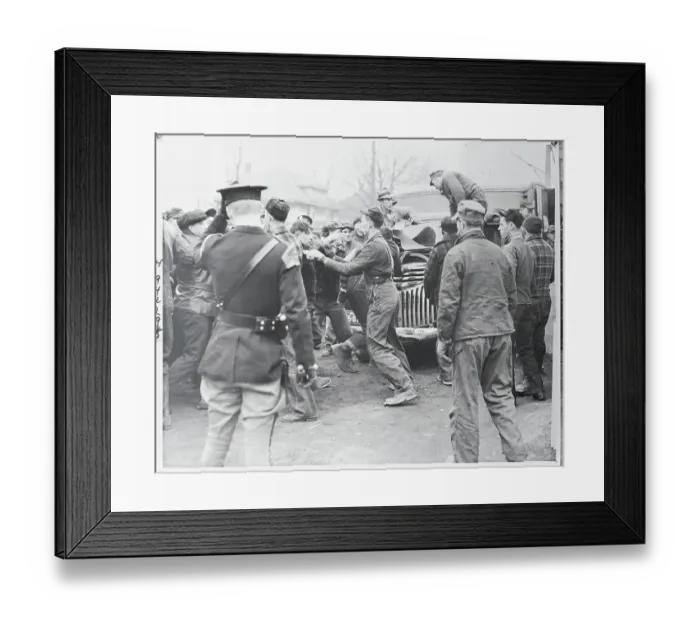 Framed Print : Gathering Protesters During Milk Strike Framed Print : Gathering Protesters During Milk Strike