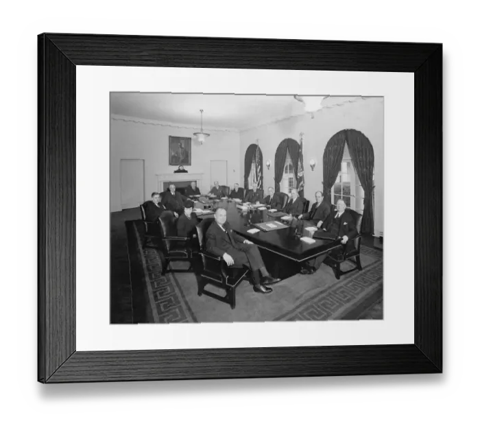 Framed Print : President Roosevelt With His Cabinet