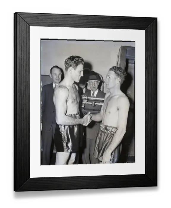 Framed Print : Sammy Angott And Lew Jenkins Shake Framed Print : Sammy Angott And Lew Jenkins Shake