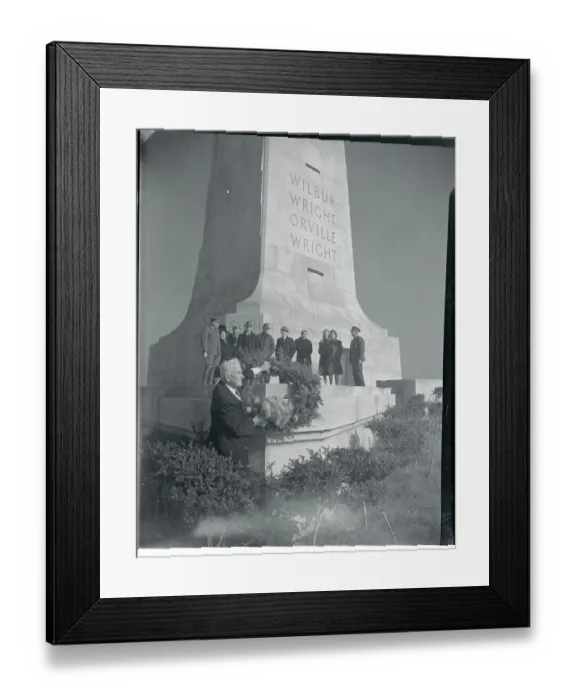 Framed Print : John T. Daniels at Wright Brothers Flight Anniversary Framed Print : John T. Daniels at Wright Brothers Flight Anniversary