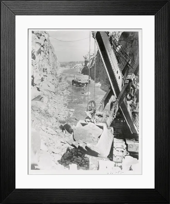 Framed Print : Manmade River Gorge for War Plants Framed Print : Manmade River Gorge for War Plants