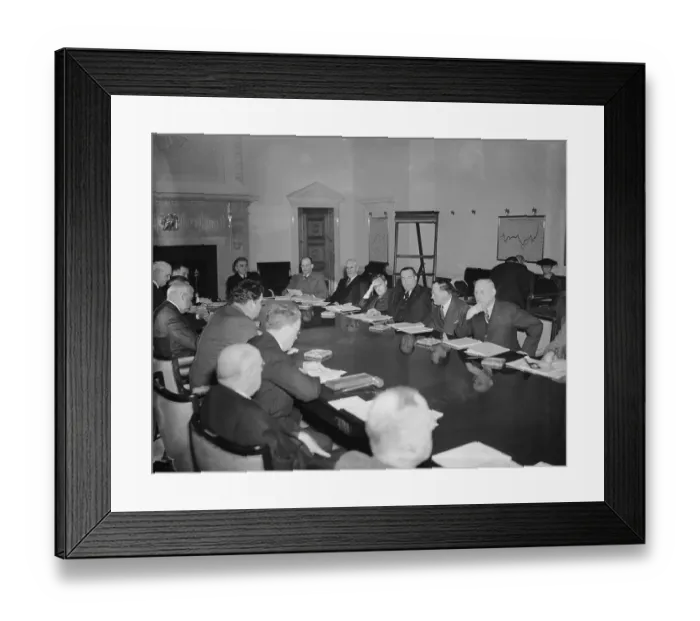 Framed Print : John L. Lewis and William Green at Industry-Labor Conference Framed Print : John L. Lewis and William Green at Industry-Labor Conference