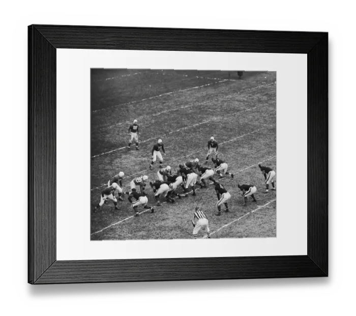 Framed Print : View of Football Players in Position Framed Print : View of Football Players in Position