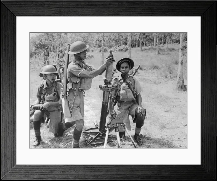 Framed Print : Malaysian Soldiers Preparing to Fire Mortar Framed Print : Malaysian Soldiers Preparing to Fire Mortar