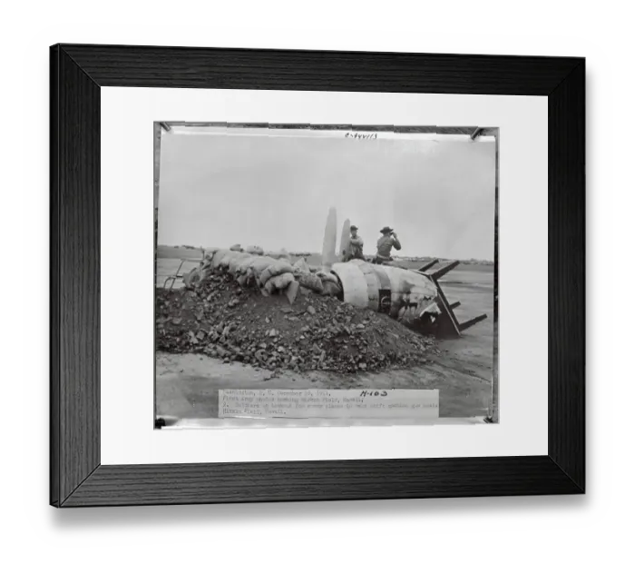 Framed Print : Soldiers Looking out of Hickam Field Trench Framed Print : Soldiers Looking out of Hickam Field Trench