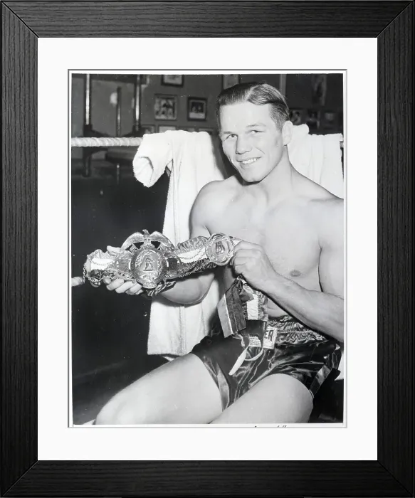 Framed Print : Tony Zale Holding Championship Belt Framed Print : Tony Zale Holding Championship Belt
