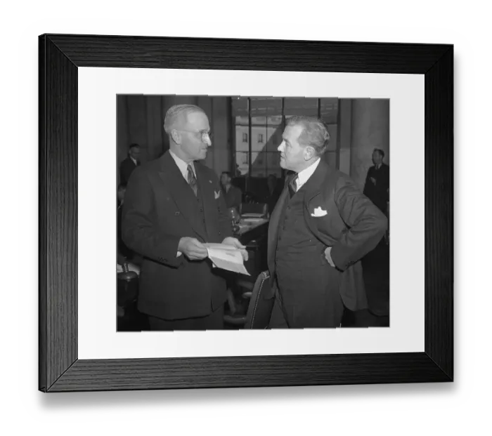 Framed Print : Chairman Truman Speaking with Thomas Corcoran Framed Print : Chairman Truman Speaking with Thomas Corcoran