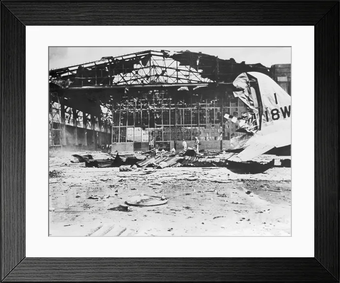 Framed Print : Plane Wreckage Due to Pearl Harbor Attack Framed Print : Plane Wreckage Due to Pearl Harbor Attack