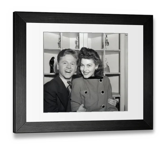 Framed Print : Mickey Rooney And Ava Gardner Framed Print : Mickey Rooney And Ava Gardner