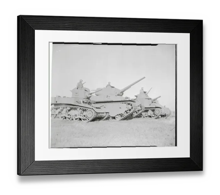 Framed Print : View of Different Weight Army Tanks Framed Print : View of Different Weight Army Tanks