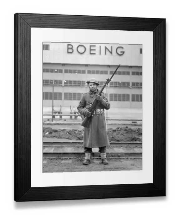 Framed Print : Soldier Guards Boeing Framed Print : Soldier Guards Boeing