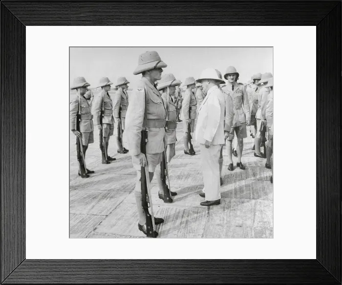 Framed Print : Sir Shenton Thomas Inspecting Cadets Framed Print : Sir Shenton Thomas Inspecting Cadets