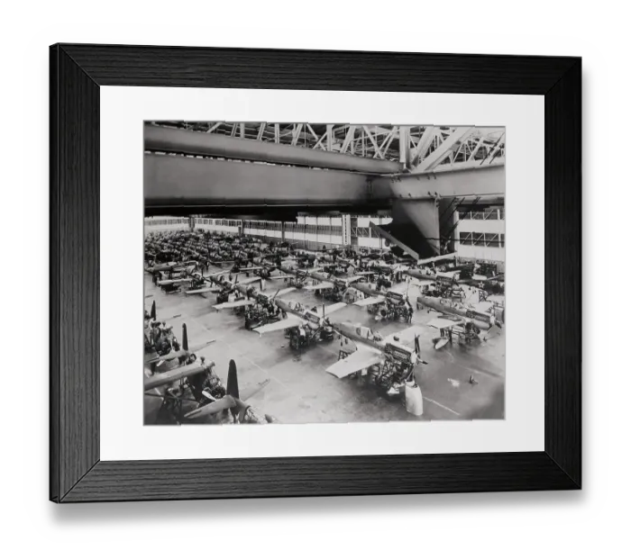 Framed Print : United States and Great Britain Combat Planes Side by Side Framed Print : United States and Great Britain Combat Planes Side by Side