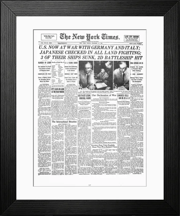 Framed Print : Front Page of the New York Times Framed Print : Front Page of the New York Times