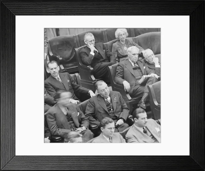 Framed Print : Jeanette Rankin Sitting in The House of Congress Framed Print : Jeanette Rankin Sitting in The House of Congress