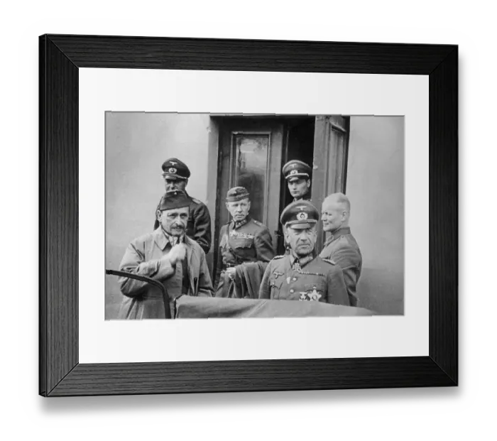 Framed Print : Von Falkenhorst and Mannerheim Reviewing Finnish Forces Framed Print : Von Falkenhorst and Mannerheim Reviewing Finnish Forces