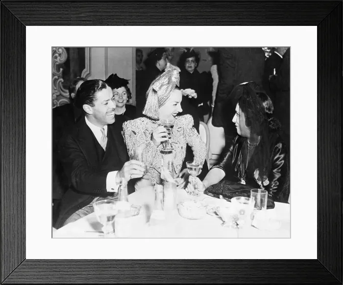 Framed Print : Carmen Miranda and Friends Eating Dinner Framed Print : Carmen Miranda and Friends Eating Dinner