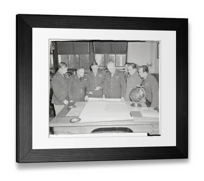 Framed Print : Air Corps Staff Conferring on War Plans Framed Print : Air Corps Staff Conferring on War Plans