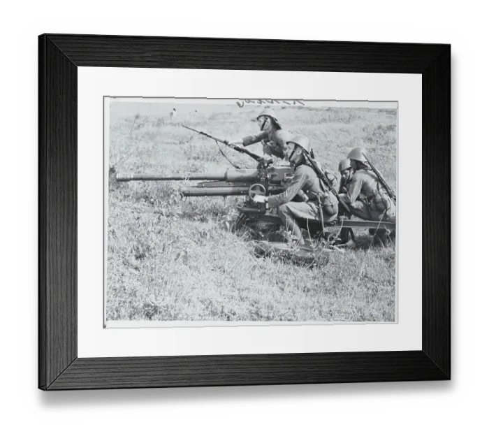 Framed Print : Naval Men with Artillery Framed Print : Naval Men with Artillery
