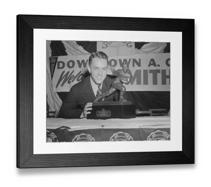 Framed Print : Bruce Smith with His Trophy Framed Print : Bruce Smith with His Trophy